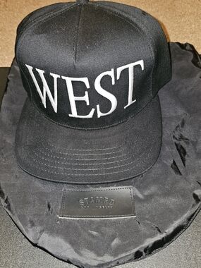 Stampd WEST (coast) Black Embroidered Logo Snapback Hat
